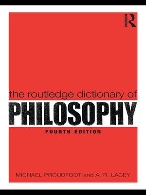 cover image of The Routledge Dictionary of Philosophy